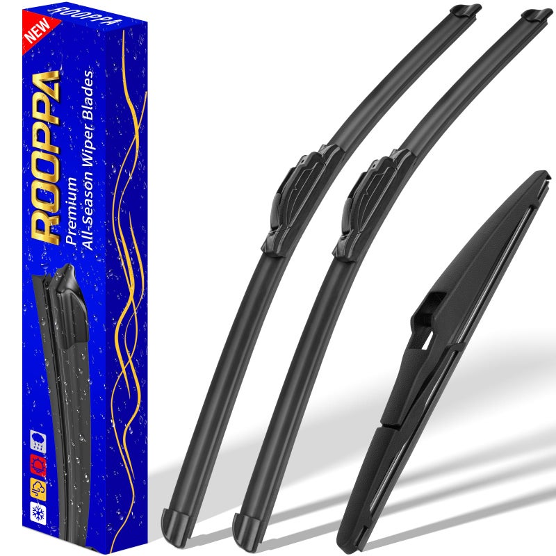 3 wipers Replacement for 20132018 Toyota RAV4 Windshield Wiper Blades Original Equipment Replacement 261610 Set of 3 UJ HOOK