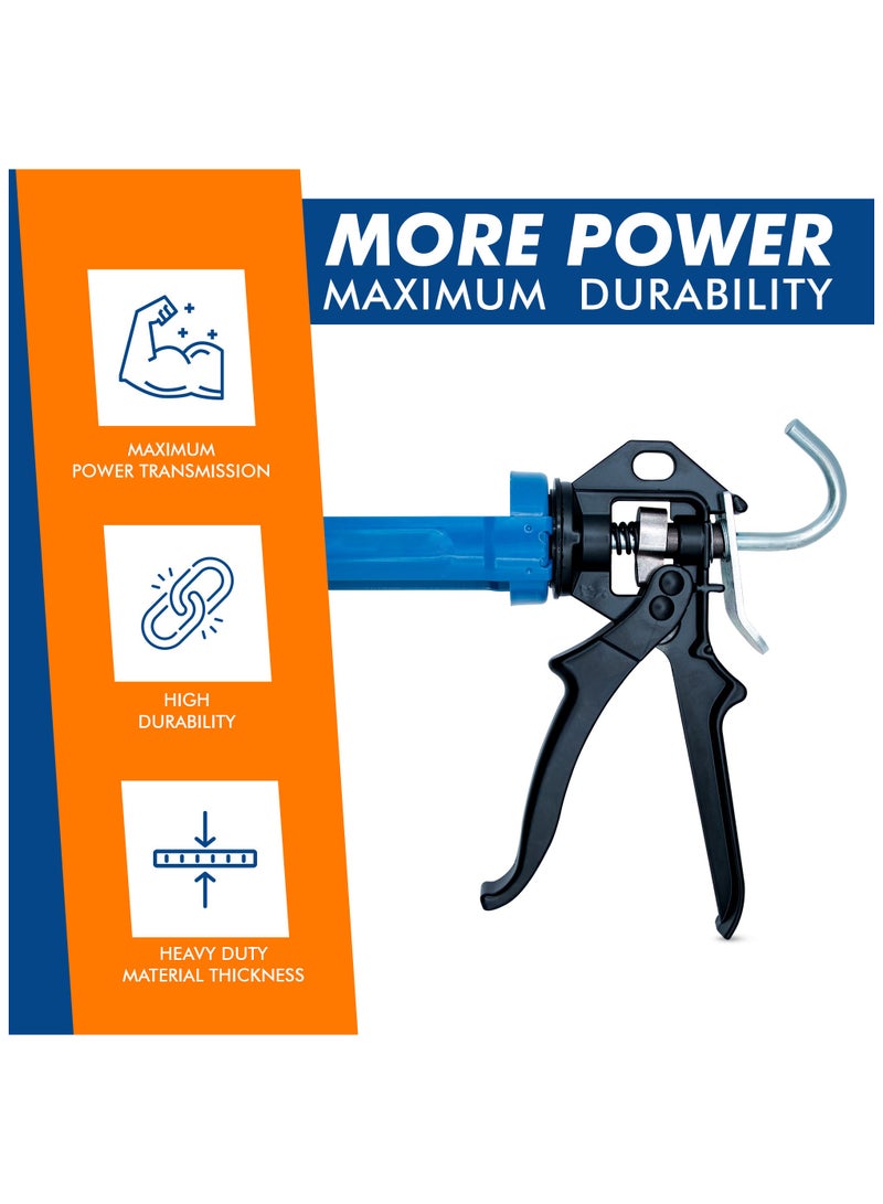 درافل مسدس سيليكون احترافي عالي التحمل من Duravel، وإطار دوار بقضيب أملس، ومسدسات خراطيش مانعات التسرب من السيليكون، وموزعات المواد اللاصقة - Image 4