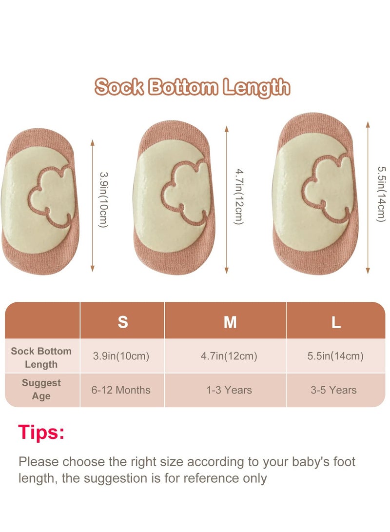 Non-Slip Toddler Baby Socks with Grips - Anti-Skid Ankle Socks for Infants and Toddlers (5 Pairs) - Image 4