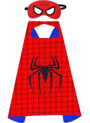 Marimari Spiderman Spiderman Avengers Cloak + Mask Costume Set 70X70 cm No:1 