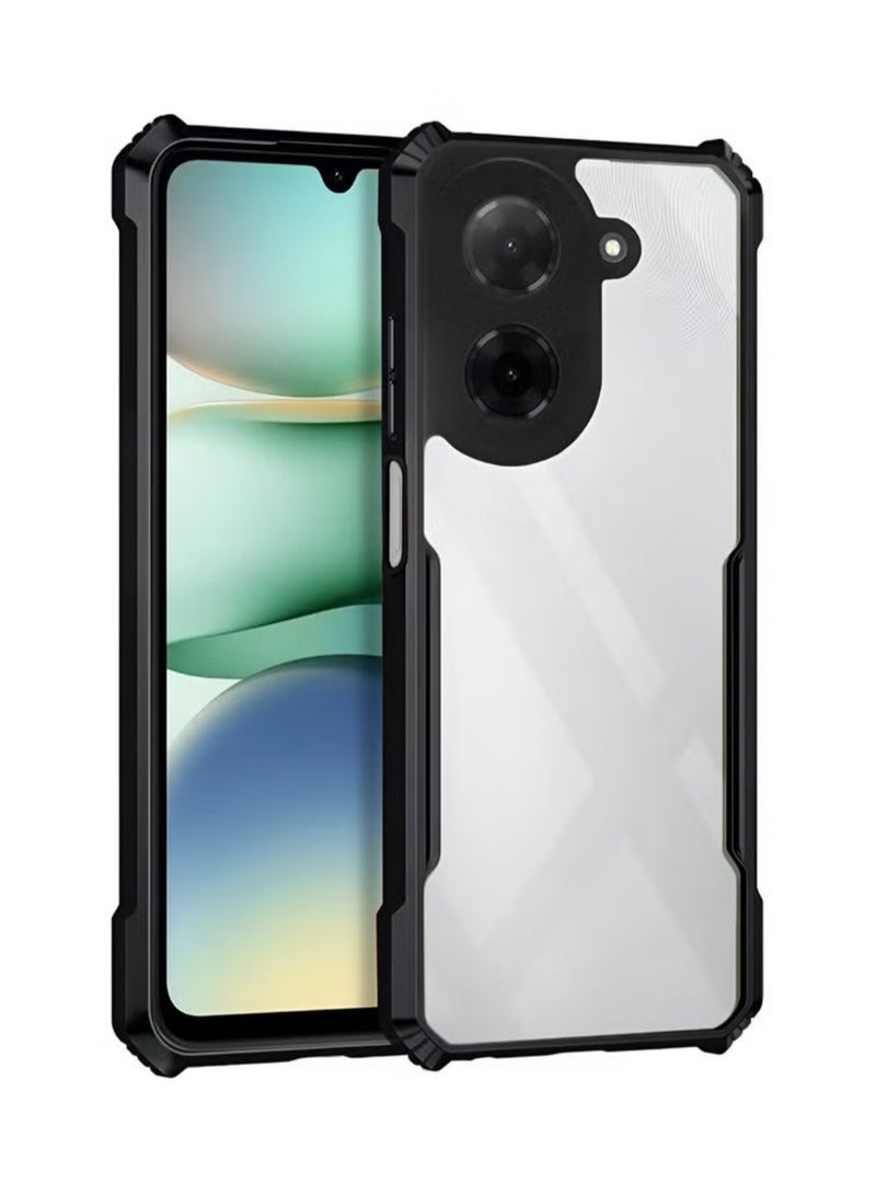 Xundo Clear Case for Xiaomi Redmi A5 4G | Premium Rugged | Durable Shock-absorbing Frame | Black Border | Thermoplastic Polyurethane | Airbag Anti-drop Protection - Clear - Image 1