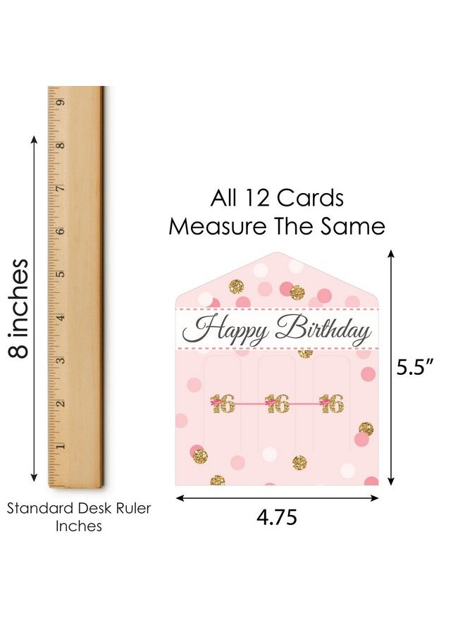 Big Dot of Happiness Big Dot of Happiness Sweet 16-16th Birthday Party Game Pickle Cards - Pull Tabs 3-in-a-Row - Set of 12  - Image 5