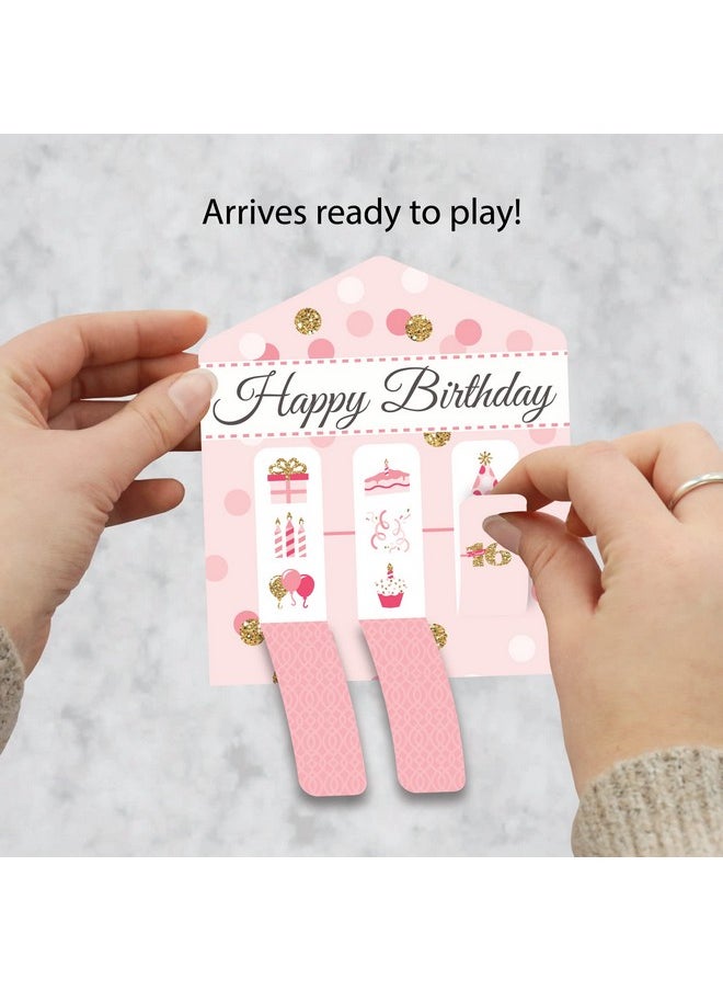 Big Dot of Happiness Big Dot of Happiness Sweet 16-16th Birthday Party Game Pickle Cards - Pull Tabs 3-in-a-Row - Set of 12  - Image 2
