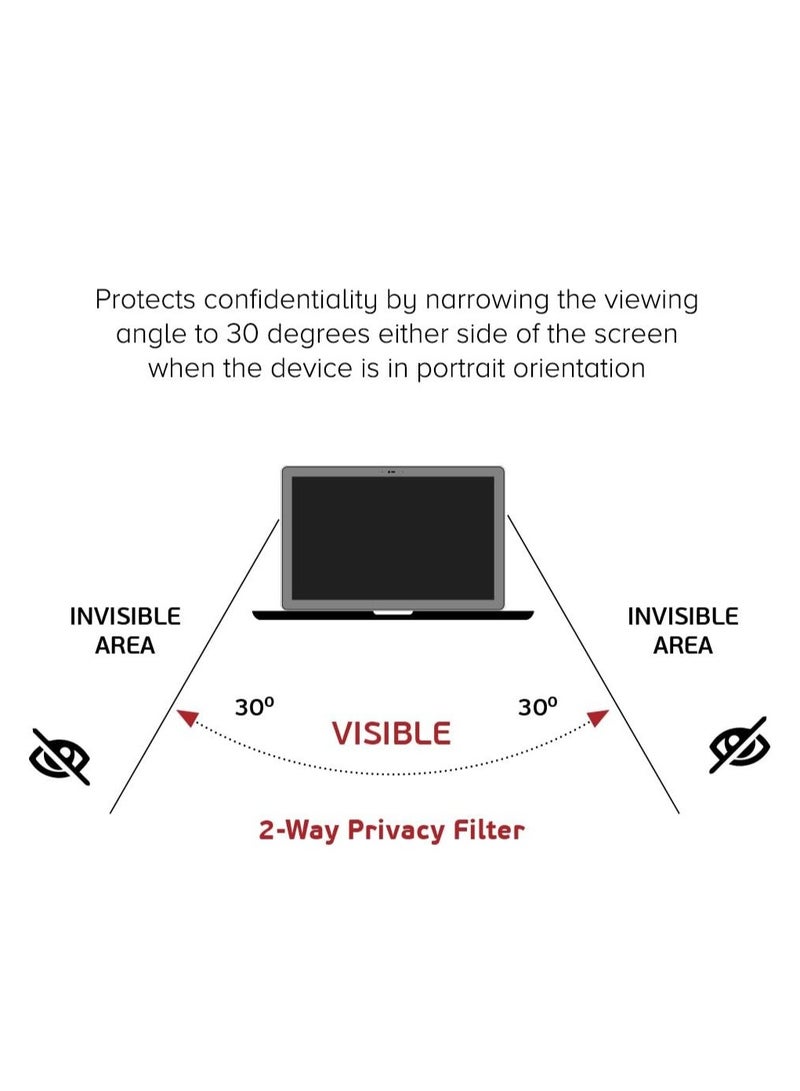 1Pack Horizontal Privacy Screen Protector Compatible with Huawei MatePad 11.5s 2024/Matepad 11.5 2023/Matepad Air 11.5 2023,Bubble Free,Frosted Anti Peeping Film - Image 3