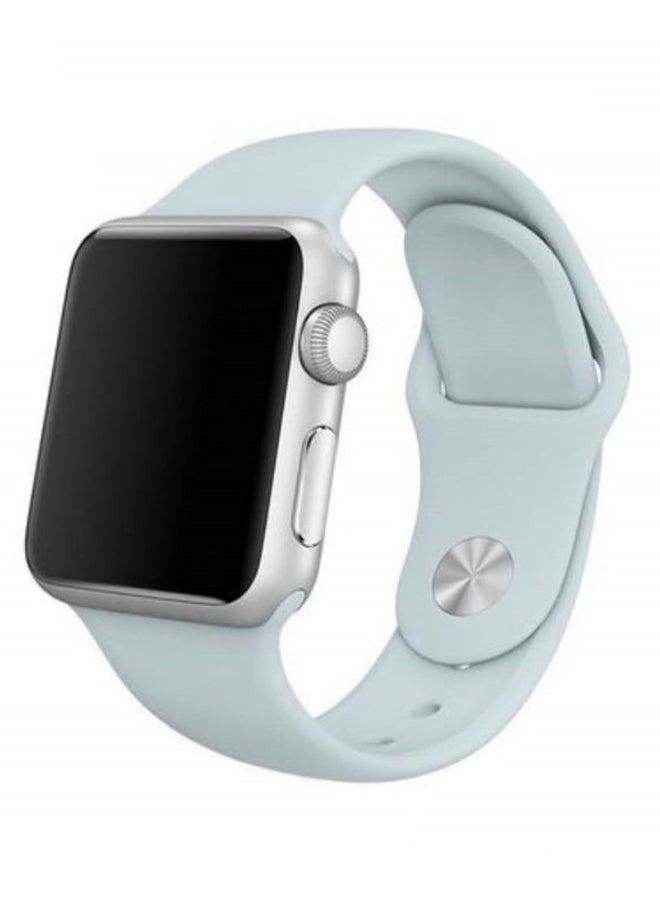 سوار بديل متين لساعة Apple Watch Series 1/2/3/4/5/6/7/8/9 باللون الرمادي الفاتح وتصميم نابض بالحياة يتماشى بشكل جيد مع معظم مظهرك مقاس 42/44/45/49 - Image 1