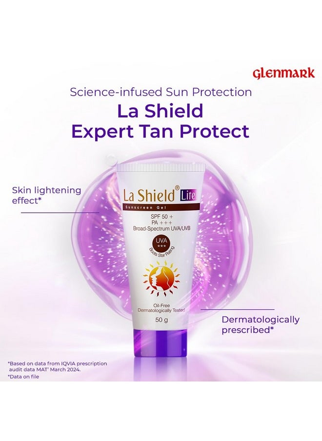 La Shield - Lite Spf 50 Pa+++ Mineral Sunscreen Gel | Skin Brightening In 3 Weeks| No White Cast | Broad Spectrum | Oil-Free | Pa +++ | Dermatologist Prescribed | All Skin Types | 50G - Image 1