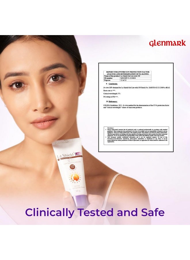 La Shield - Lite Spf 50 Pa+++ Mineral Sunscreen Gel | Skin Brightening In 3 Weeks| No White Cast | Broad Spectrum | Oil-Free | Pa +++ | Dermatologist Prescribed | All Skin Types | 50G - Image 1