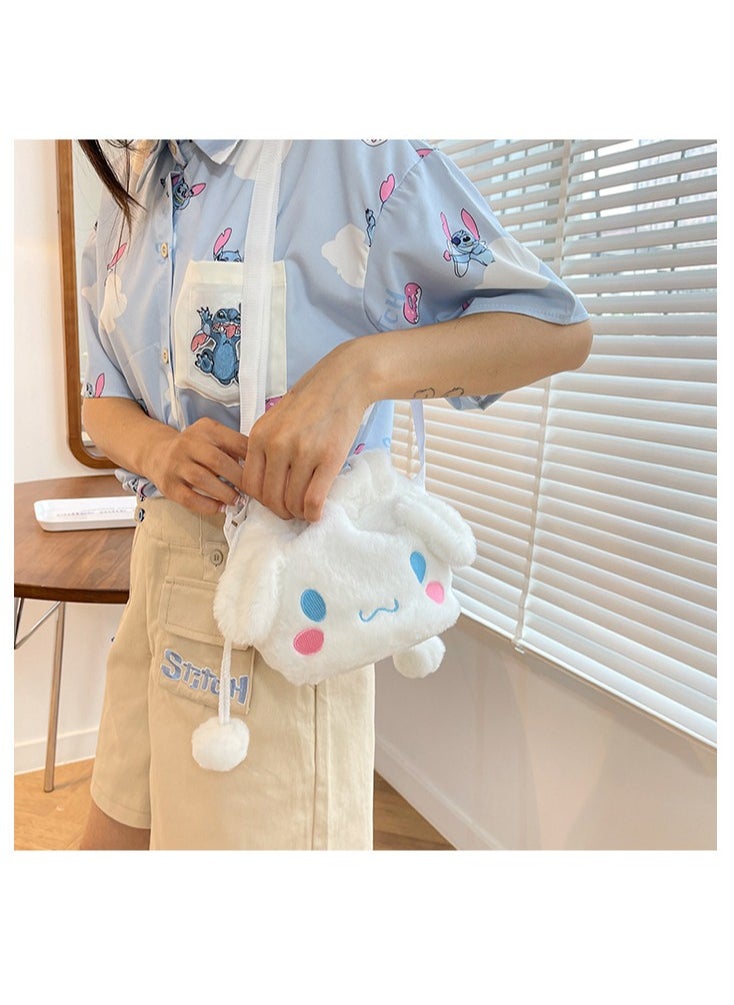 Cinnamon - Sanrio Cinnamon Shoulder Bag Plush Bag Crossbody Bag Bucket Storage Bag - Image 1