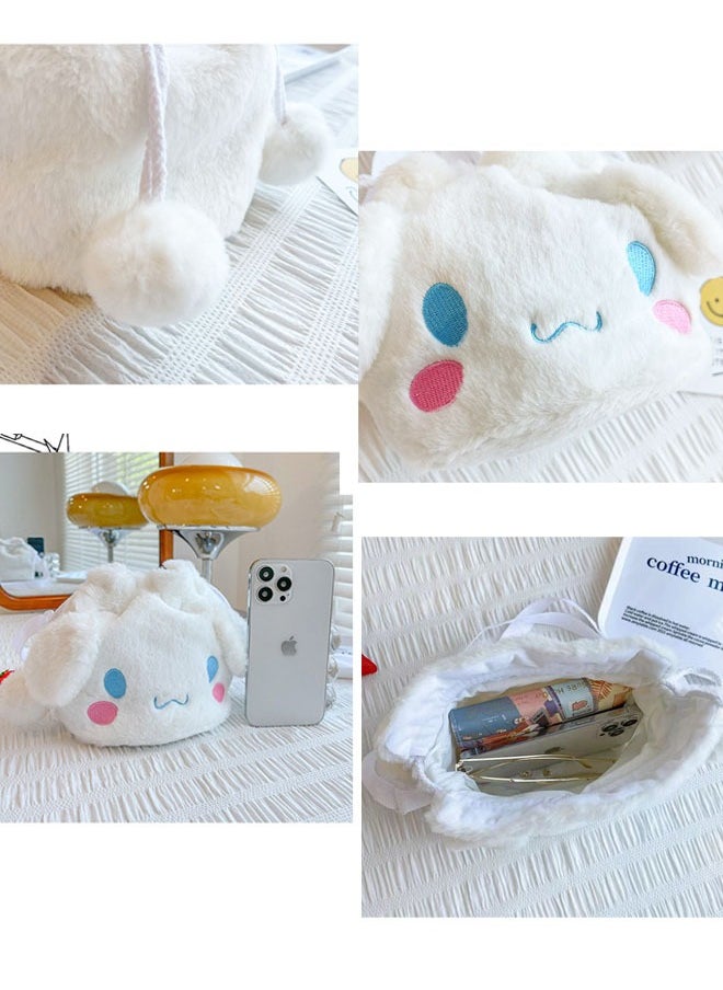 Cinnamon - Sanrio Cinnamon Shoulder Bag Plush Bag Crossbody Bag Bucket Storage Bag - Image 1