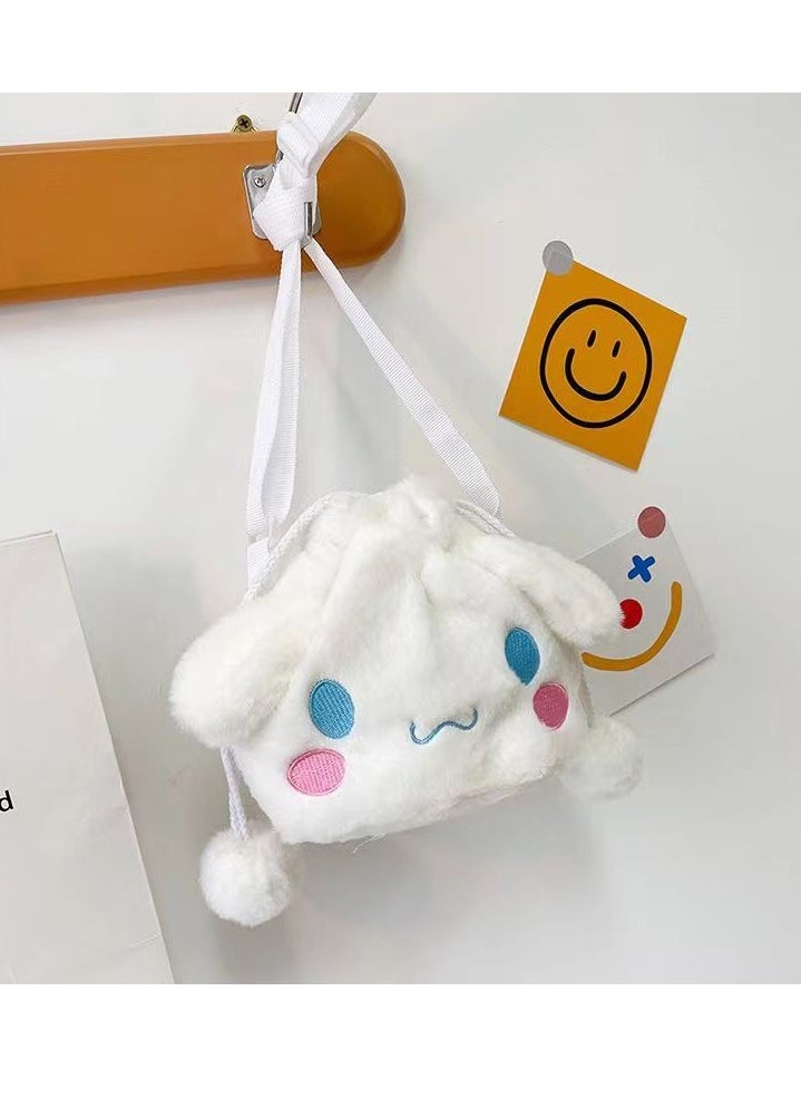 Cinnamon - Sanrio Cinnamon Shoulder Bag Plush Bag Crossbody Bag Bucket Storage Bag - Image 1