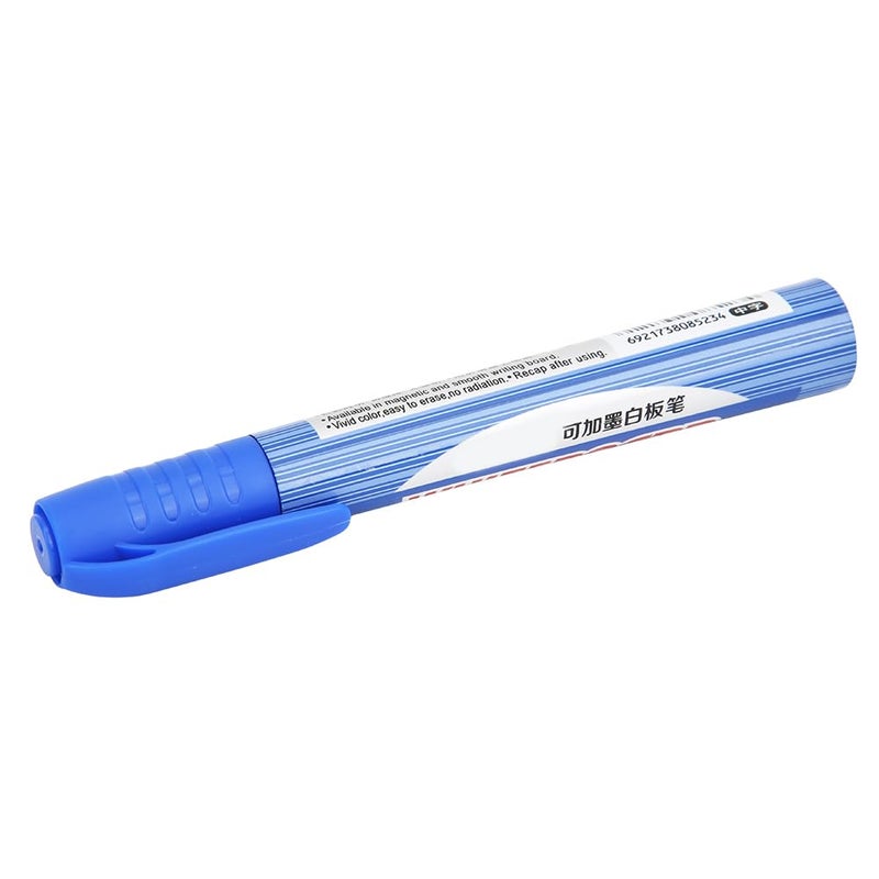 Blue Refillable Dry Erase Markers 12 Pack 5mm Tip Bright Colors Smooth Writing for Whiteboard Office School - Image 5