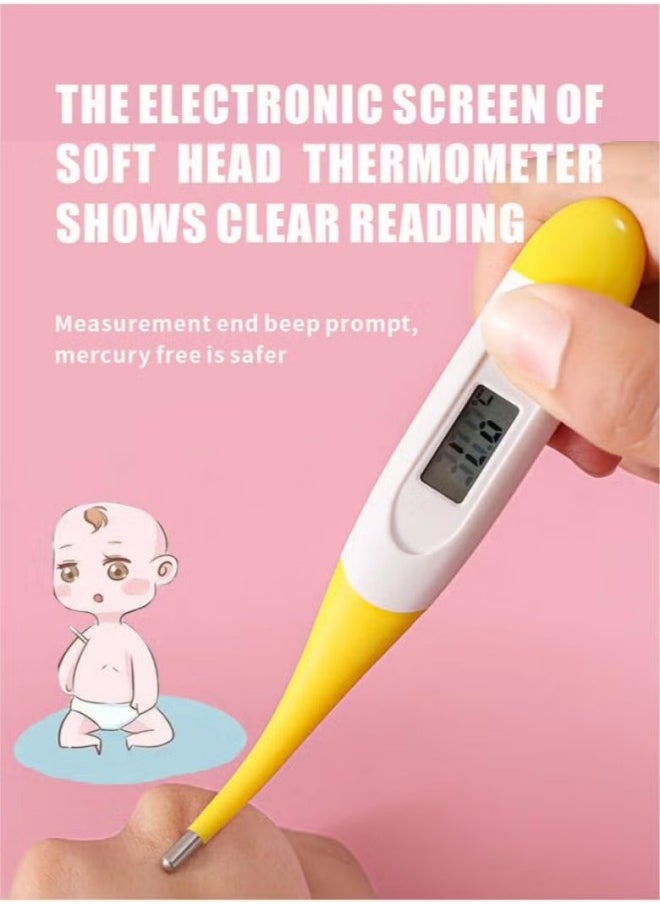 nubite 9-Piece Baby Care and Grooming Kit with Thermometer, Nasal Aspirator, Toothbrush, Emery Board, Nail Clipper, Scissor, Brush, Comb and Carry Case, Portable Healthcare Essential Daily Care Bathing Tool for Toddler Infant Yellow  - Image 4