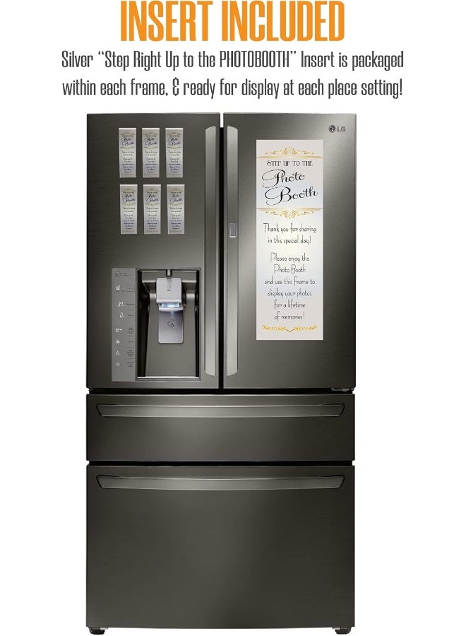 Photo Booth Nook | 2x6 Magnetic Photo Booth Picture Frame (50 Count) | Crystal Clear Acrylic, Strong Magnet with Silver Inserts | Bulk - Image 5