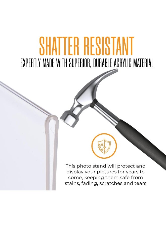 Photo Booth Nook | 2x6 Magnetic Photo Booth Picture Frame (50 Count) | Crystal Clear Acrylic, Strong Magnet with Silver Inserts | Bulk - Image 4