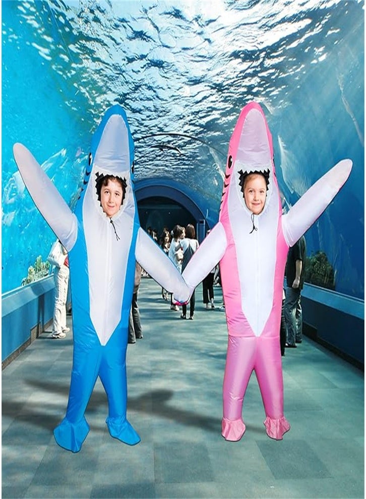 Children's Shark Waterproof Inflatable Costume, Suitable for Children's Festivals, Parties, Fun and Joy, Durable and Reusable (Blue) - Image 4