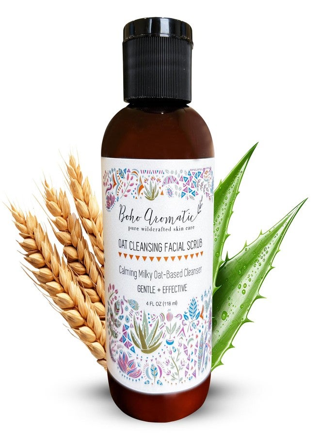 Boho Aromatic Oat Cleansing Facial Scrub, Calming Milky Oat-Based Cleanser Polishes away skin-dulling buildup without micro-tears, Face Wash to Soothe and Hydrate dry skin, Multi‑Function - Image 1