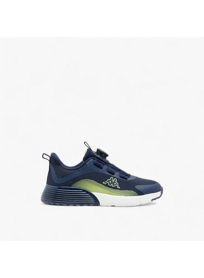 Kappa Boys' Logo Print Sports Shoes with Rotating Buckle Closure  - Image 3