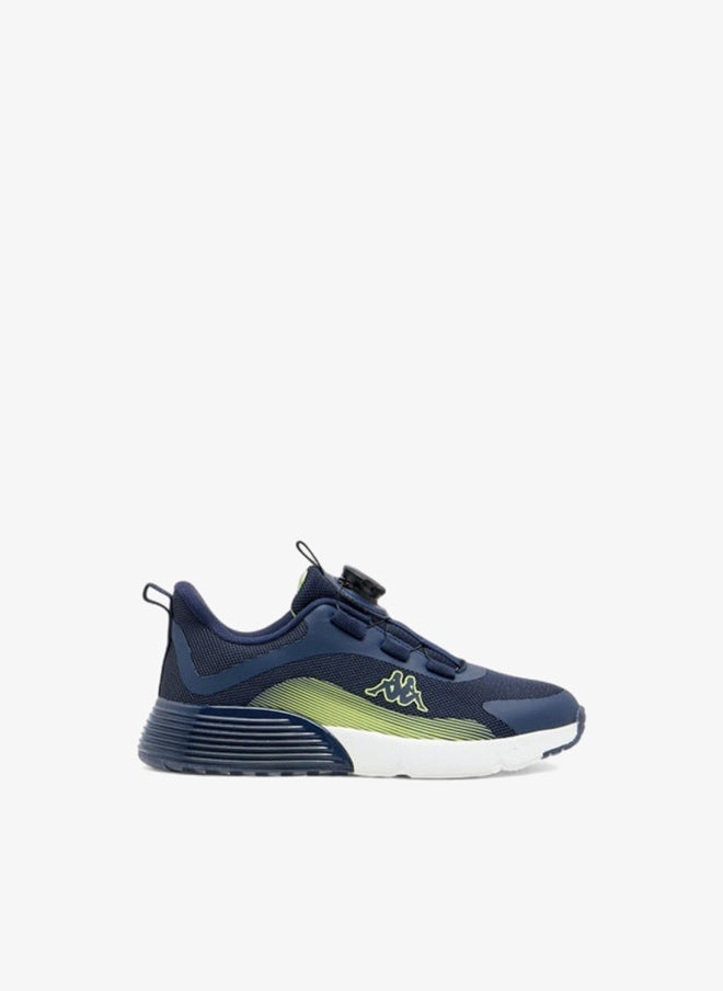 Kappa Boys' Logo Print Sports Shoes with Rotating Buckle Closure - Image 1