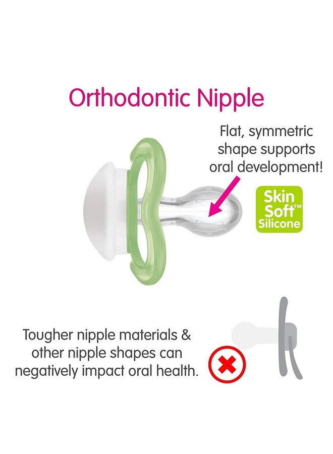 MAM Air Night & Day Baby Pacifier, for Sensitive Skin, Glows in The Dark, 3 Pack, 6-16 Months, Girls, 3 Count (Pack of 1) - Image 1