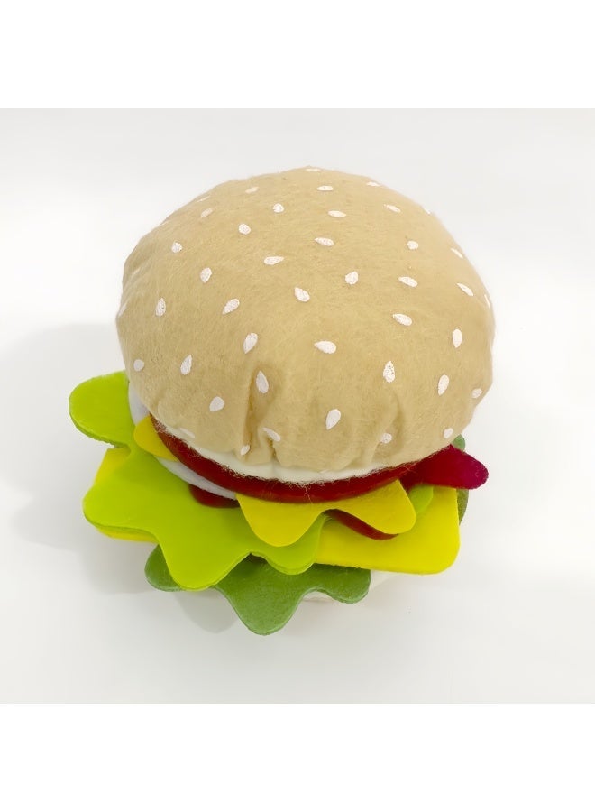 YelaJoy DIY Felt Hamburger Making Kit | Pretend Play Food Toys for Kids | Sandwich & Hot Dog with Removable Ingredients | Educational Kitchen Role Play Set - Image 5