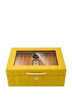 Leather Glass Yellow Humidor - 50 Cigar Capacity - pzsku/Z5D6759D5F4109B51C393Z/45/_/1733474809/0a143d3c-0a8a-4e14-8912-415ac168d035