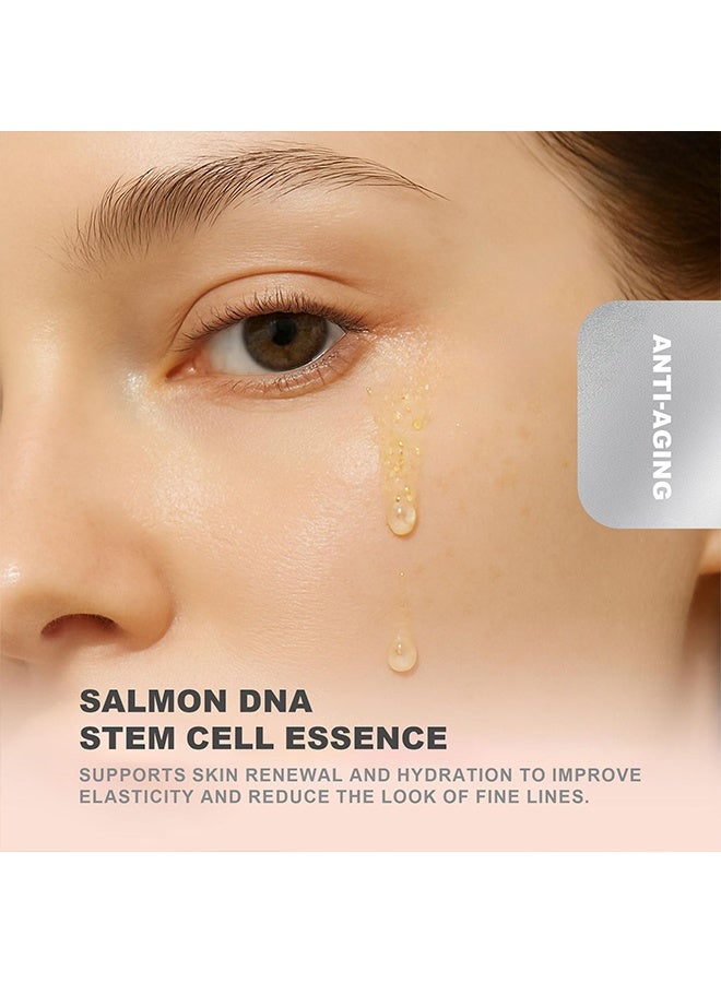 EELHOE Stem Cell Essence,Salmon DNA Gold Foil Salmon Facial Essence Ampoule - Anti-wrinkle, Fades Acne Scars, Improves Skin Texture, Evens Skin Tone,30ml - Image 3