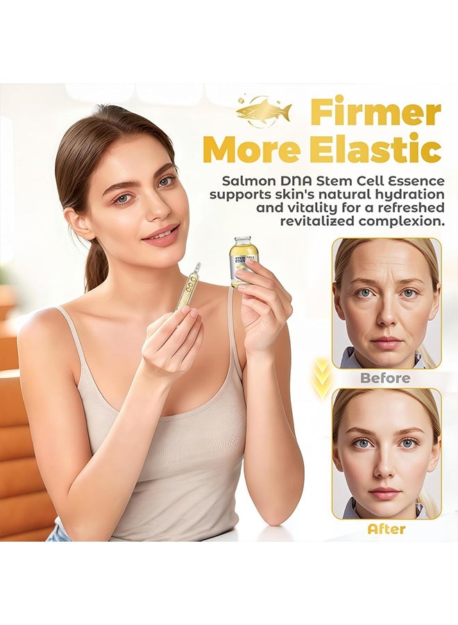 EELHOE Stem Cell Essence,Salmon DNA Gold Foil Salmon Facial Essence Ampoule - Anti-wrinkle, Fades Acne Scars, Improves Skin Texture, Evens Skin Tone,30ml - Image 5