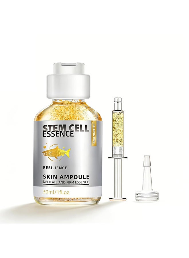 EELHOE Stem Cell Essence,Salmon DNA Gold Foil Salmon Facial Essence Ampoule - Anti-wrinkle, Fades Acne Scars, Improves Skin Texture, Evens Skin Tone,30ml - Image 1