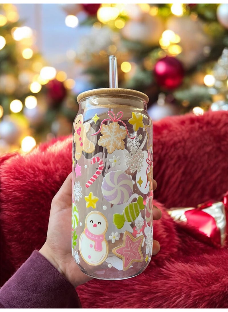 مج ايس كوفي تصميم للكريسماس _550 مل مع شاليموه - Image 1