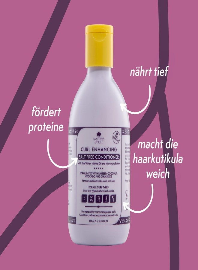 Nature Spell Curl Enhancing Conditioner, Sulfate & Paraben Free, Deeply Conditions & Nourishes, Repairs Dry & Damaged Hair, with Rice Water & Linseed, Color Safe, For All Curl Type, Vegan, 10.14 fl oz - Image 2