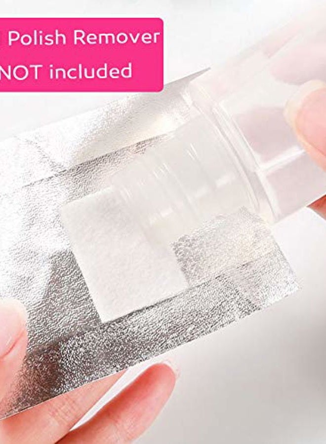 MIILYE Nail Polish Remover Foil Wraps for Acrylic/Dip Powder/UV/Gel/Polish Varnish Soak-off Removal, with Pre-attached Lint Free Pad (300x Nail Gel Polish Remover Wraps) - Image 5