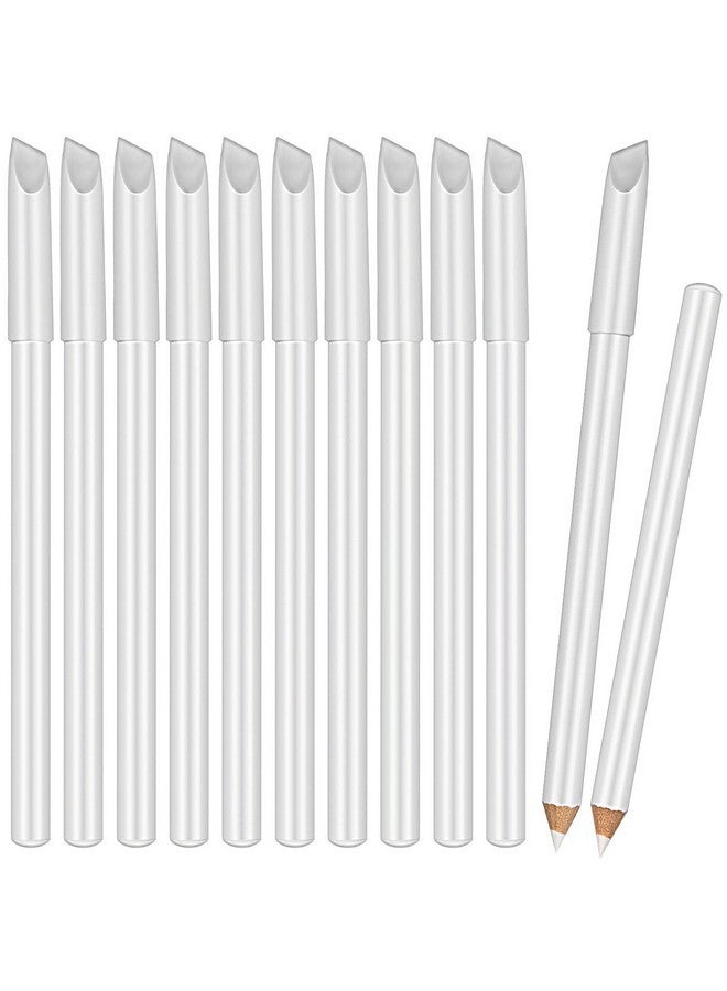 Blulu 12 Pieces White Nail Pencil 2-In-1 Nail Whitening Pencils French Nail Design Pencils With Cuticle Pusher For Diy Nail Design Manicure Supplies - Image 1