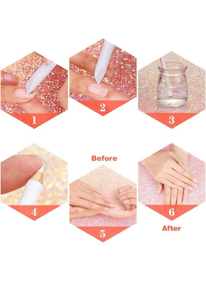 Blulu 12 Pieces White Nail Pencil 2-In-1 Nail Whitening Pencils French Nail Design Pencils With Cuticle Pusher For Diy Nail Design Manicure Supplies - Image 2