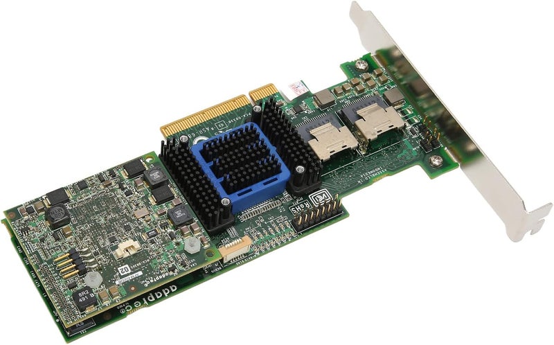 بطاقة تحكم ASR 6805T، بطاقة مصفوفة PCIE 2.0X8 مع ذاكرة تخزين مؤقت 512 ميجابايت، بطاقة تحكم RAID SAS لخادم الويب OLTP، إدارة ذكية للطاقة وحماية ذاكرة التخزين المؤقت، أداء عالي - Image 5