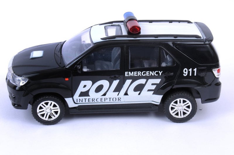 Centy Toys Police Interceptor Fortune Pull Back Toy, Black & Tata Ace Freight Carrier, Multi Color Combo, Kid - Image 1