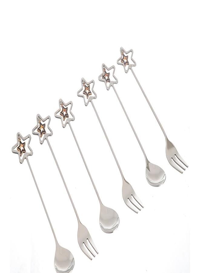 Star shaped spoon and fork set  - Image 1