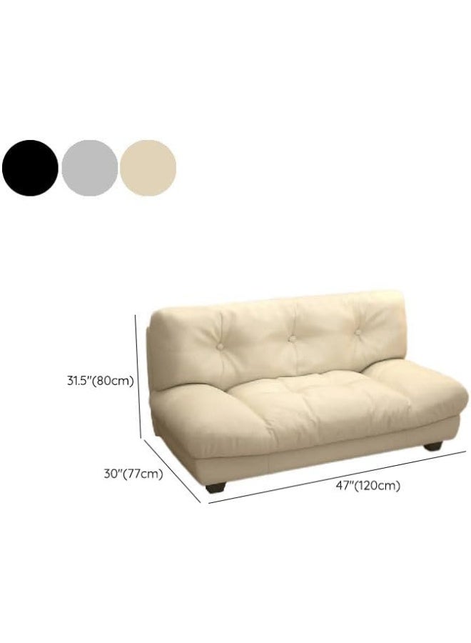 Ripple FURNITURE UAE Homes Leather Loveseat Sofa, Pet-Friendly Parlour Seating, Black - Image 2