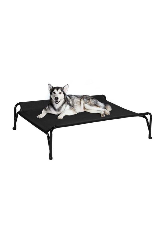 Veehoo Elevated Raised Dog Bed, Original Cooling Outdoor Dog Cot with Double Sided Protective Fence for Large Dogs, Washable Breathable Mesh, V-Shaped No-Slip Feet, Large, Black - pzsku/Z5D67A4323C3408F23EEAZ/45/_/1737032204/c225104b-ecdf-4ce3-9948-f854fd7fce7c