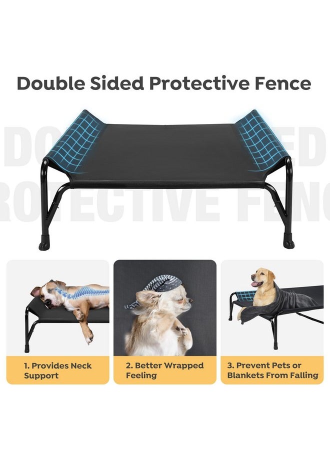 Veehoo Elevated Raised Dog Bed, Original Cooling Outdoor Dog Cot with Double Sided Protective Fence for Large Dogs, Washable Breathable Mesh, V-Shaped No-Slip Feet, Large, Black - pzsku/Z5D67A4323C3408F23EEAZ/45/_/1737032207/417f48dd-f1f9-4be9-ba00-51bf8cdf4158