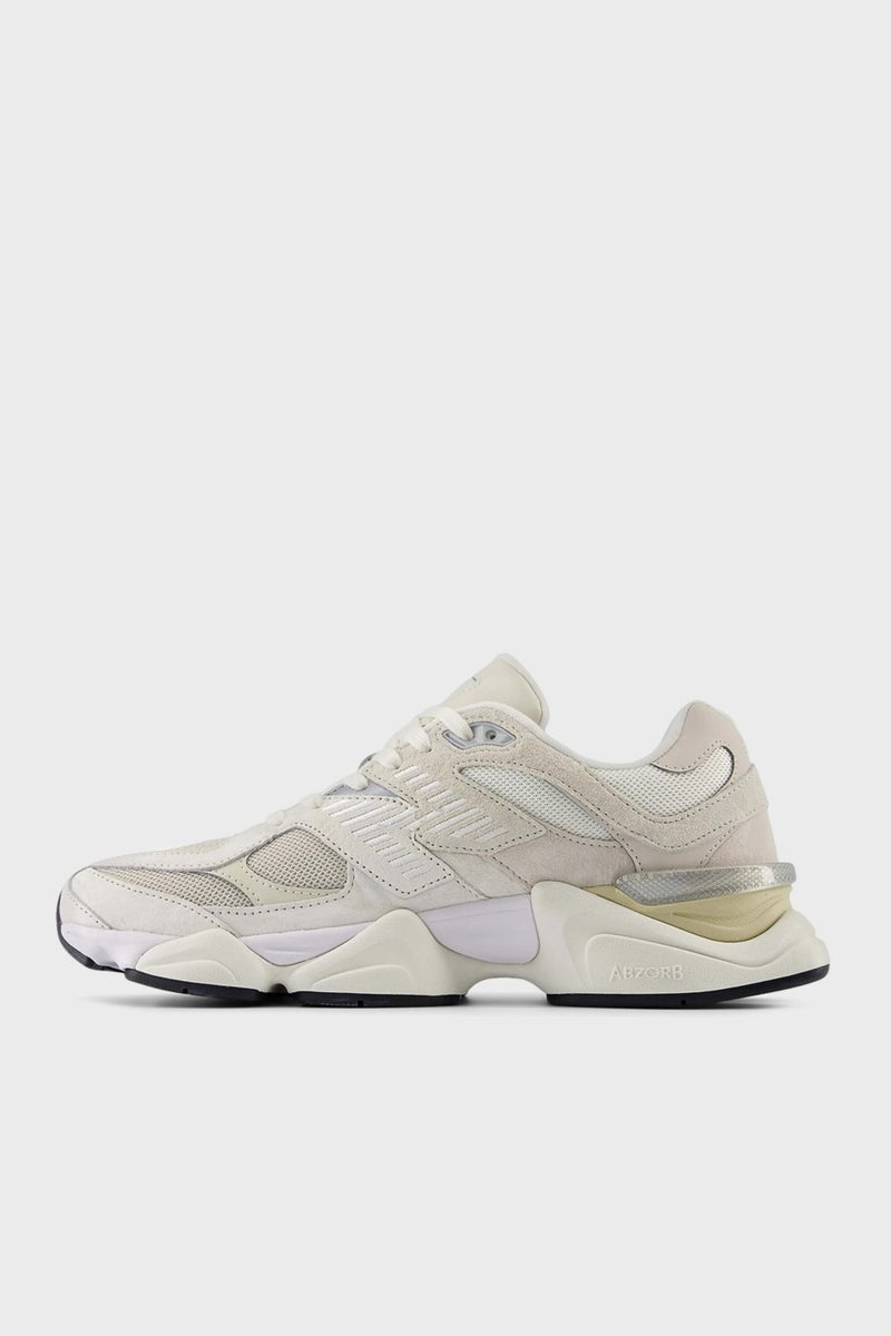 New Balance Genuine Leather Thick Soled Sneakers with Logo Unisex Shoes U9060WHT  - Image 2