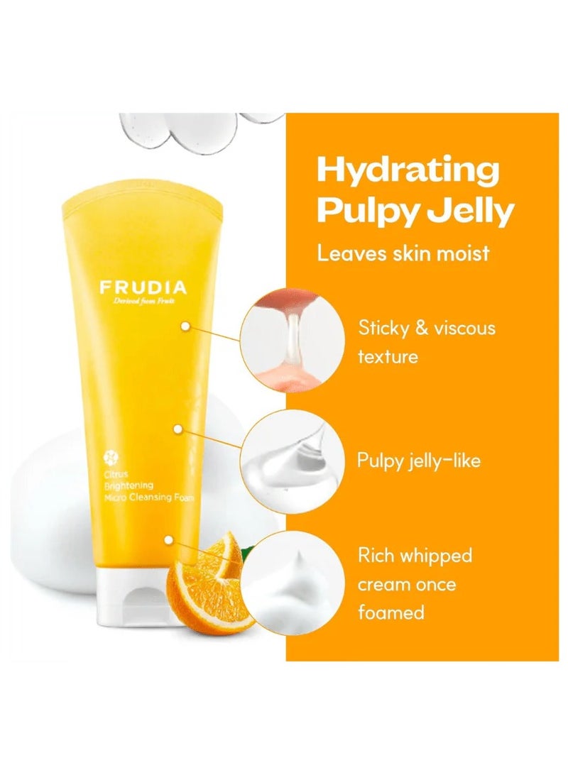 Frudia Citrus Brightening Micro Cleansing Foam 145ml - Image 3