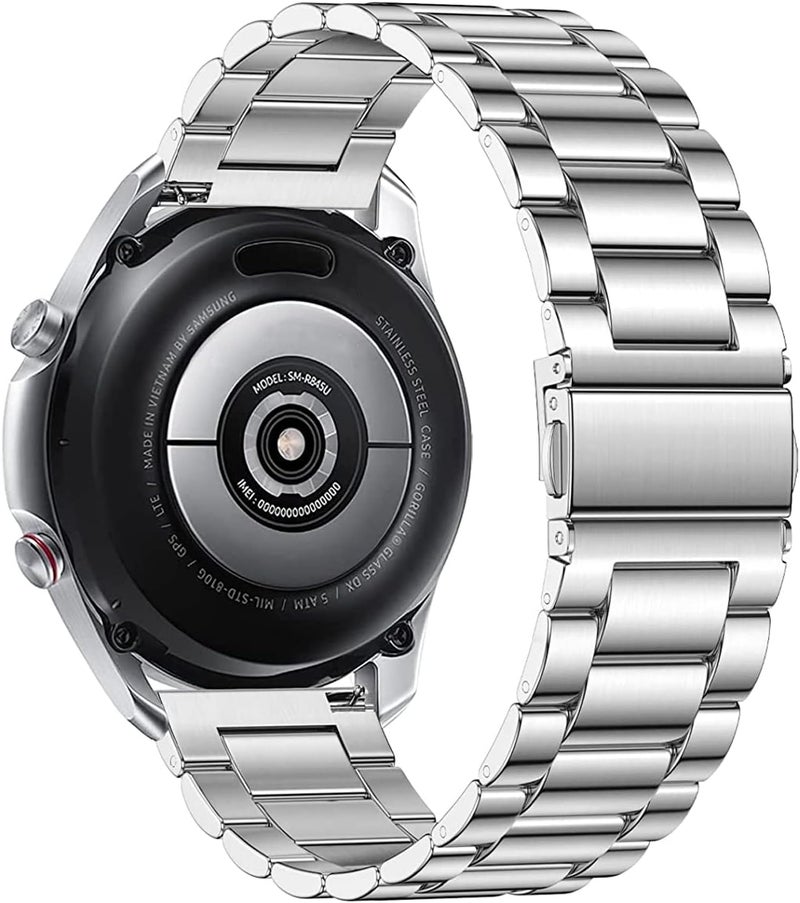DEALELE Bands Compatible with Samsung Galaxy Watch 7 / FE / 6/6 Classic / 5/5 Pro / 4/4 Classic/Galaxy 3 41mm, 20mm Stainless Steel Metal Replacement Strap for Women Men - Image 2