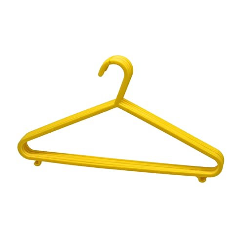 Mahaware Wardrobe Polypropylene Hanger, Pack of 6, Yellow - Cloth Hangers for Clothes Hanging - Image 1