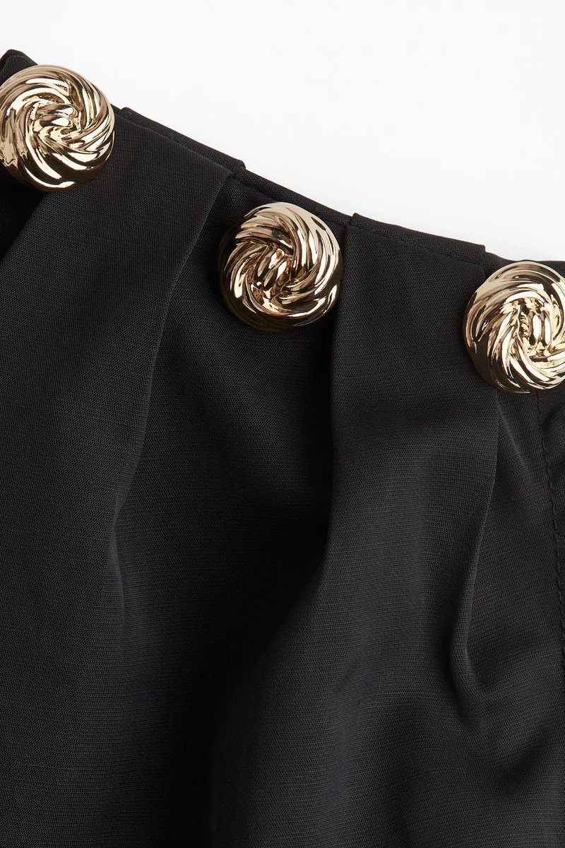 H&M Button-detail one-shoulder top