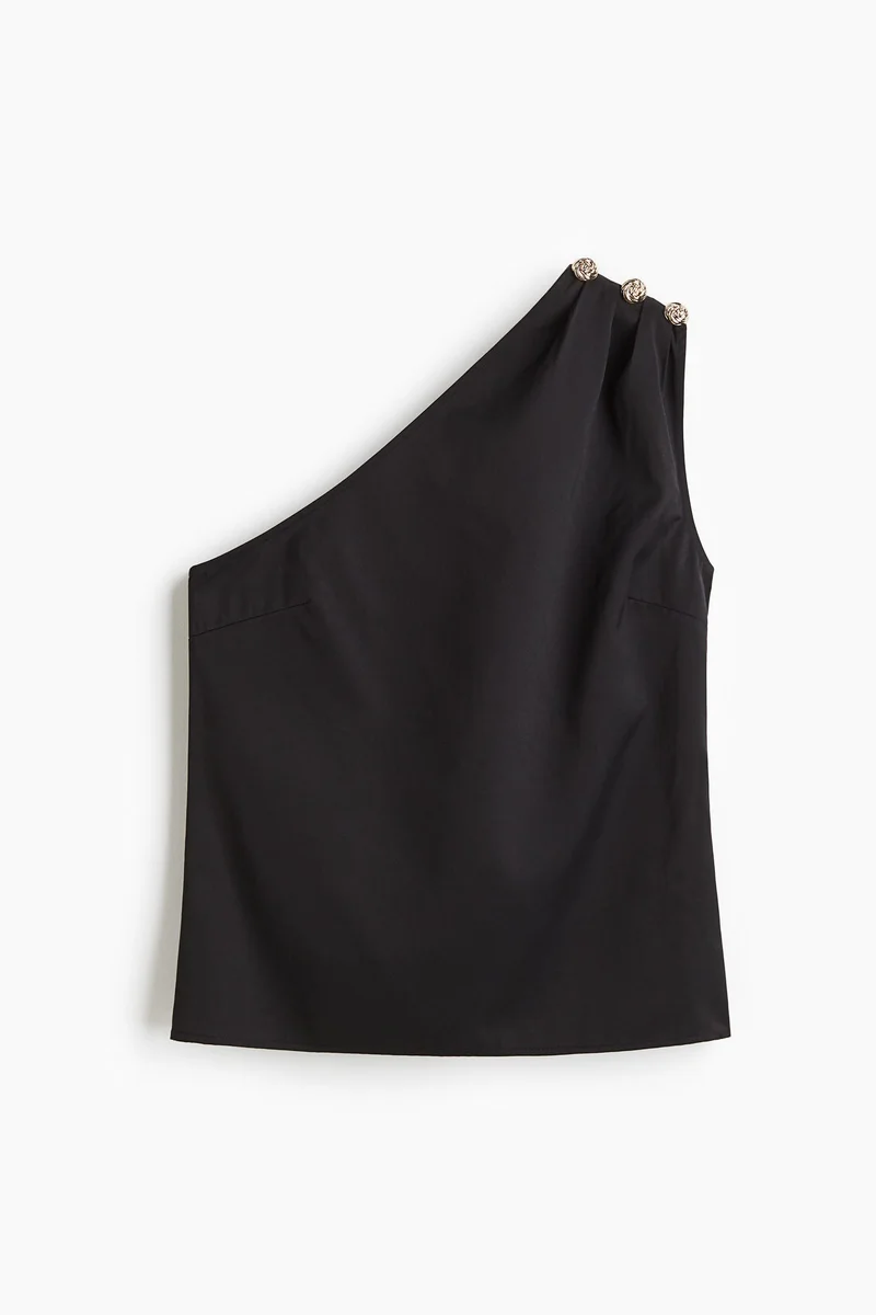 اتش اند ام Button-detail one-shoulder top