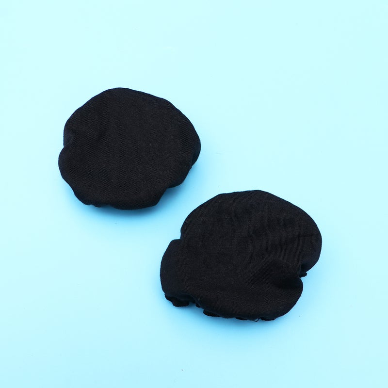 2 Pairs Stretchable Fabric Headphone Covers Washable Ear Sleeve Earpad Protector Headphones with 6-8.5cm - Size S (Black) - Image 4