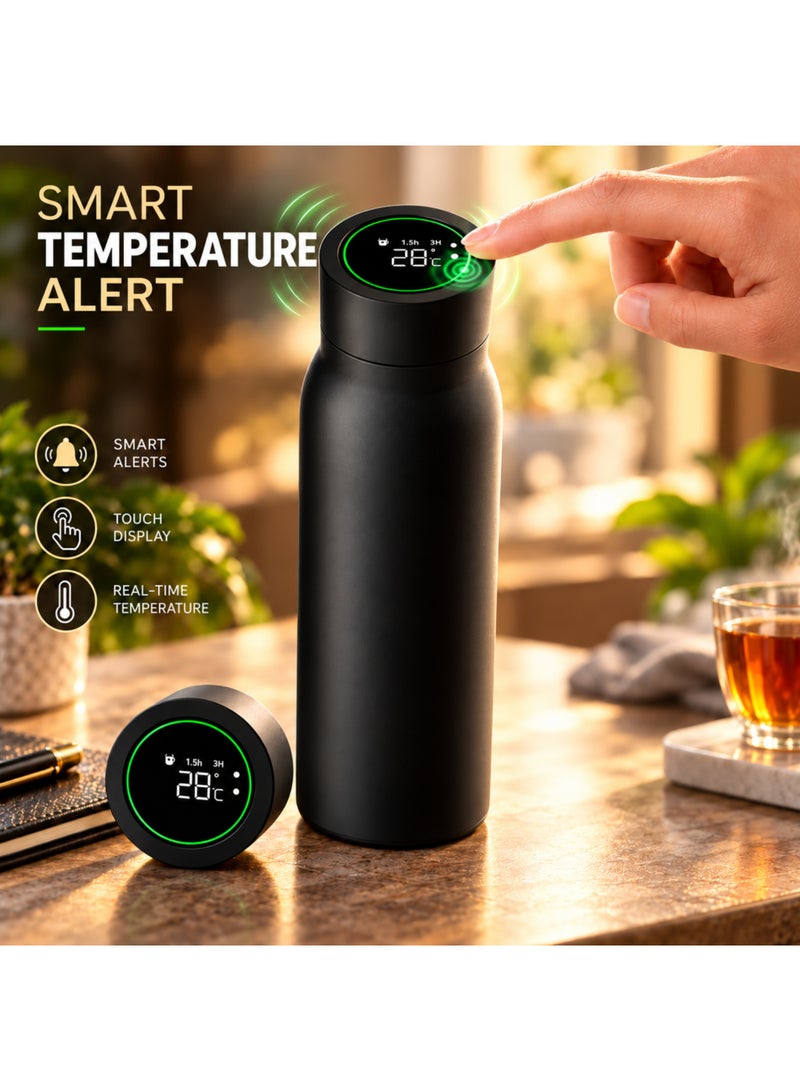 بيرام قارورة ذكية من الفولاذ المقاوم للصدأ من بيرام، ترمس رقمي ذكي، شاشة LED لدرجة الحرارة، معزولة لمدة 48 ساعة، عمر بطارية طويل الأمد، زجاجات سفر للمدارس والكليات والمكاتب والمنازل - Image 4