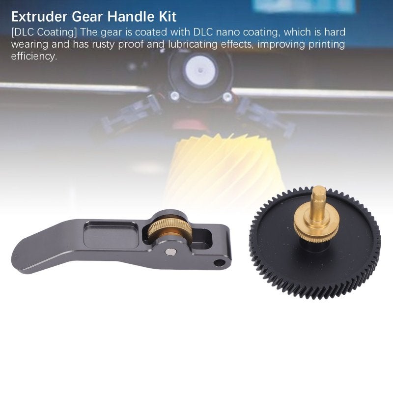 Hardened Steel Extruder Gear Kit: DLC Coated, Aluminum Alloy Handle - Enhanced Printing Capability Extruder Upgrade for A1, A1 Mini 3D Printers - Image 3