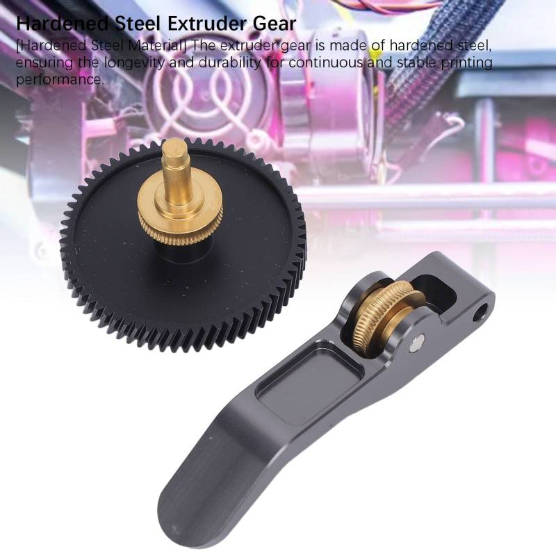 Hardened Steel Extruder Gear Kit: DLC Coated, Aluminum Alloy Handle - Enhanced Printing Capability Extruder Upgrade for A1, A1 Mini 3D Printers - Image 4