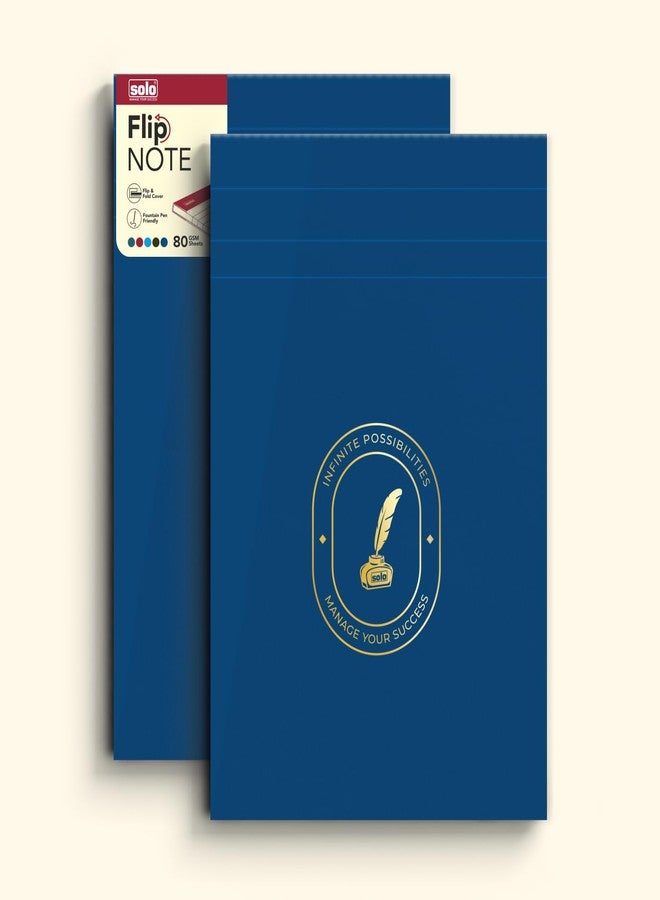 سولو مفكرة SOLO Flip Note A5 - غلاف مخملي، 80 ورقة من الورق الناعم الفاخر، دفتر ملاحظات ناعم الملمس، ألوان أنيقة، مثالية للعمل والدراسة والاستخدام الإبداعي | عبوة من قطعتين - Image 1